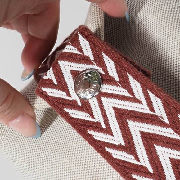 Hermès Bride-a-Brac S Cotton Canvas Travel Pouch with Embroidered H & Top Handle - Picture 14 of 14